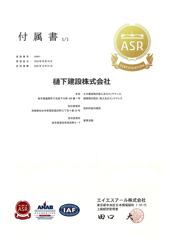 【ISO9001】 附属書