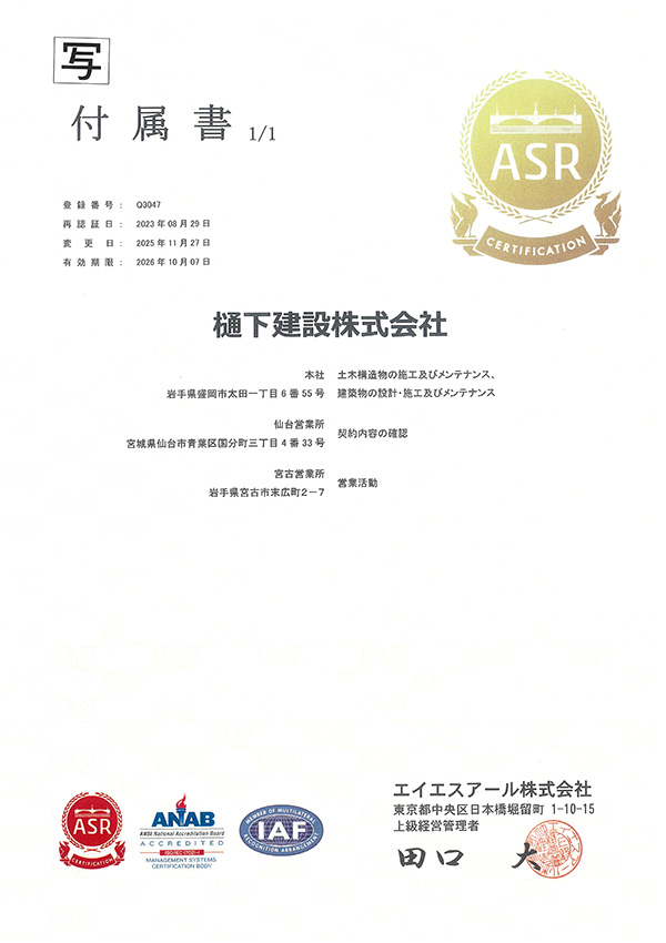 【ISO9001】 附属書